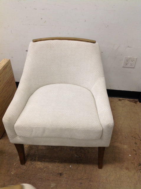 Geometric Tan Upholstered Accent Chair