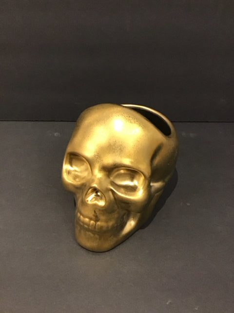 Gold Skull Planter