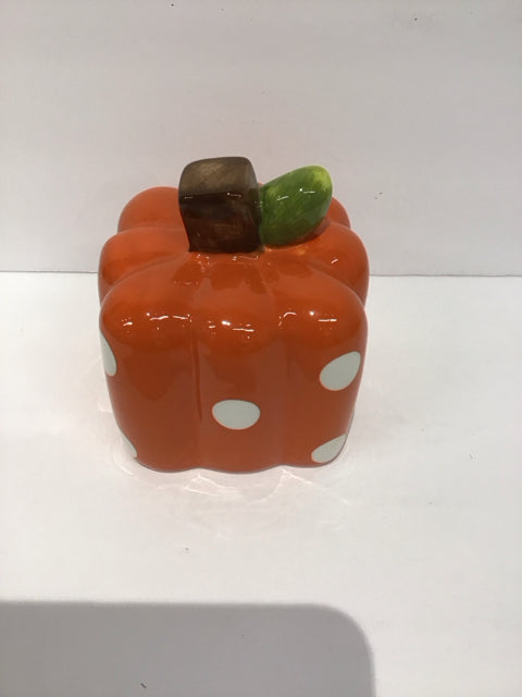 Sq Ceramic Orange Pumpkin