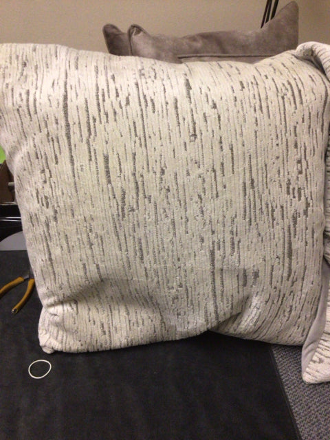 Cream/Grey Fabric Pillow