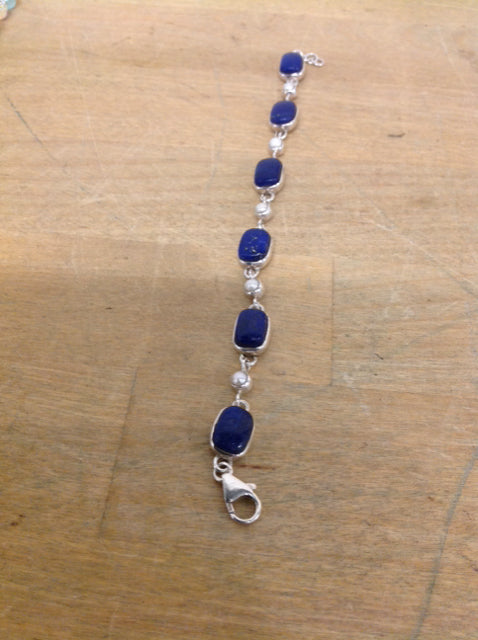 Bracelet- 925 Lapis Stones