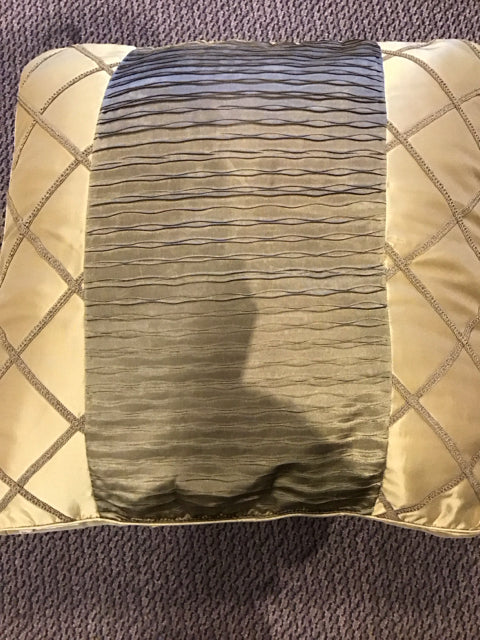 26" Olive Green Pintuck Taffeta Pillow