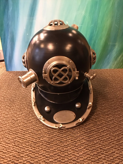 Vintage Black & Silver Diving Helmet