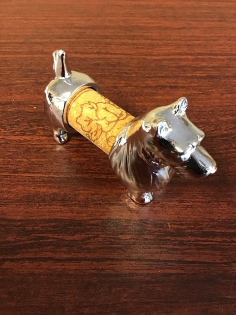 Scotty Dog Silvertone Cork Screw