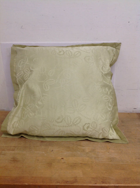 24" Citron Floral Embossed Pillow