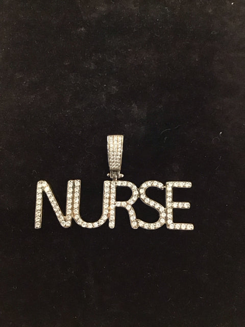 Rhinestone "NURSE" Pendant