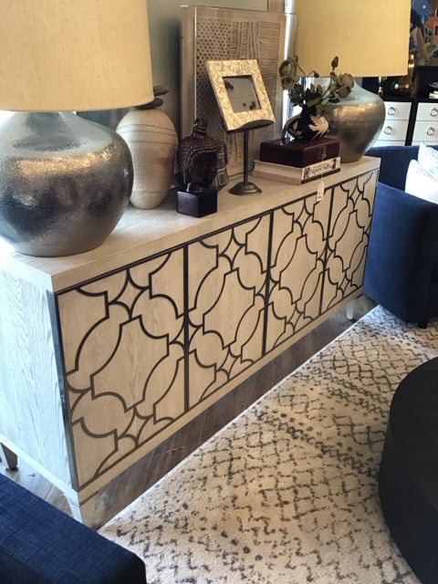 Bernhardt Domaine White Wood 4-Door Console