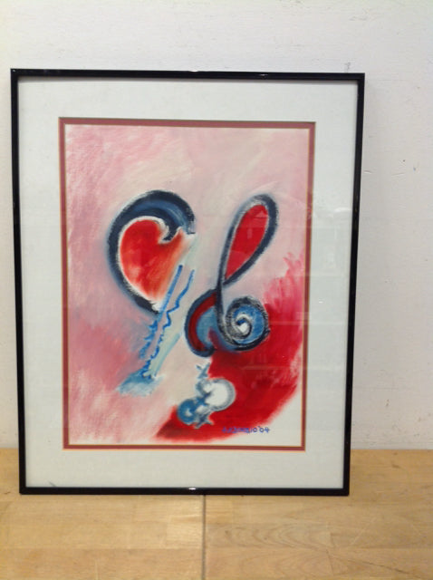 20.5x16 Framed AJ DiMaio Oil on Paper Print