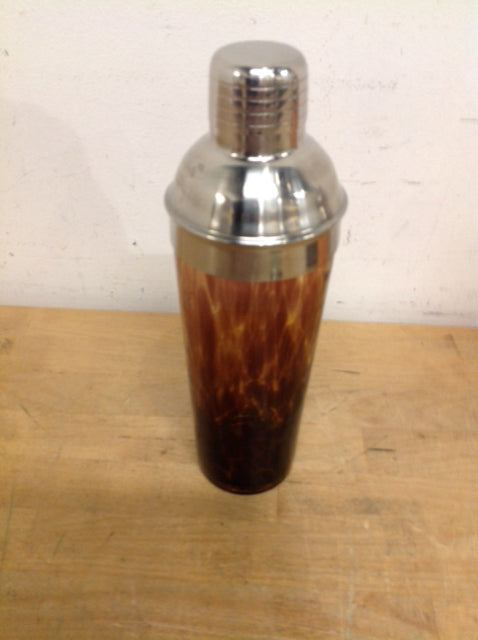 10" Brown Glass Cocktail Shaker