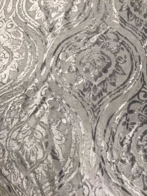 King Teal Chenille Demask Comforter