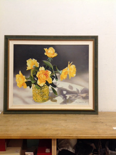 46x39 Framed "Jack's Roses" Ora Sorenson S/N