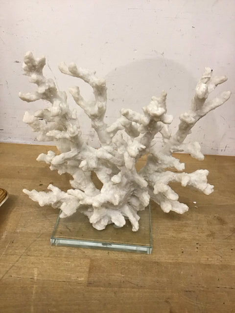 9" Faux Coral On Lucite Base