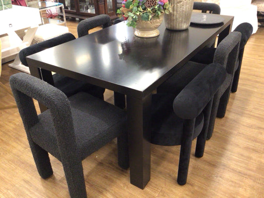 4-TOV Black Velvet Dining Chairs