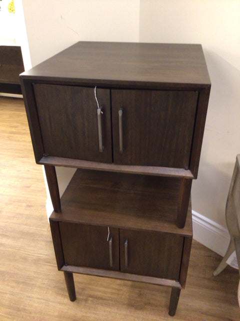 2  Door/Dark Wood End Table
