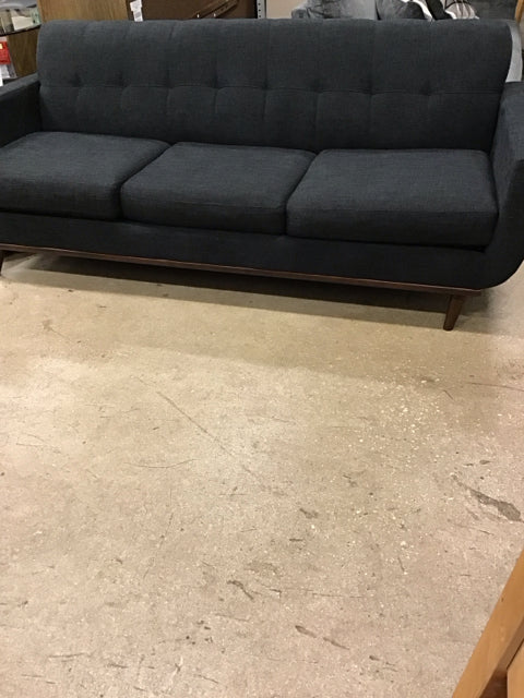 90Lx34"Hx38"D  RTG Black Sofa