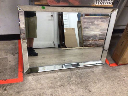 Panel Mirrored Beveled Framed Mirror