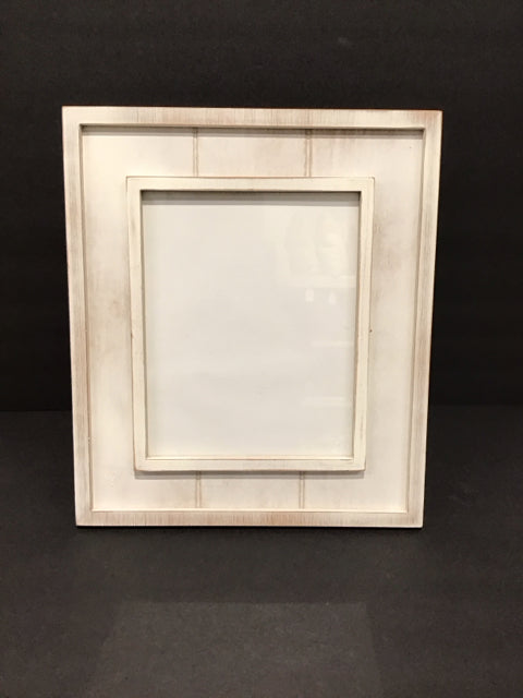8x10 White Weathered Wood Frame