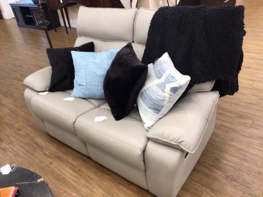 Beige Manual Reclining Love Seat