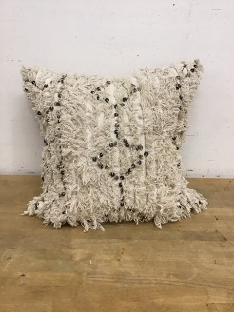 PB Wedding Blanket Pillow w/Metallic Sequins