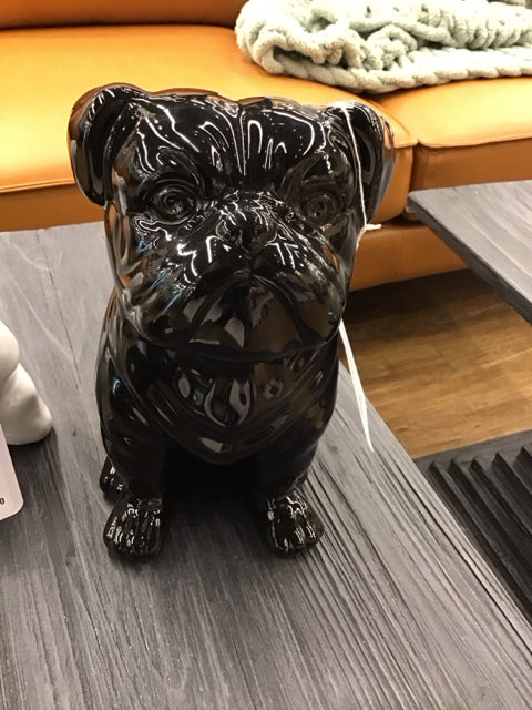 9" Urban Trends #46661 Black Ceramic Frenchie Dog Figure