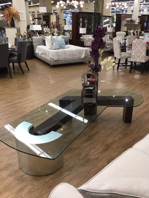 84" Custom Made Cantilever Coffee Table As Is