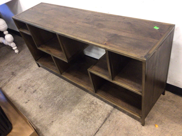 Mango Wood & Brass Media Console