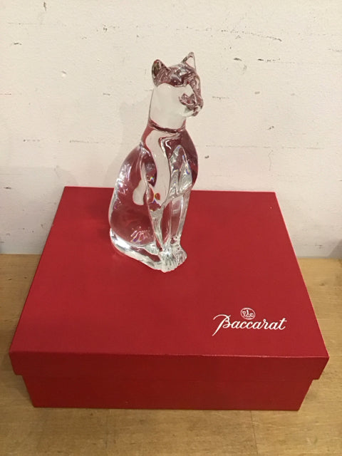 Baccarat Crystal Egyptian Cat Figurine