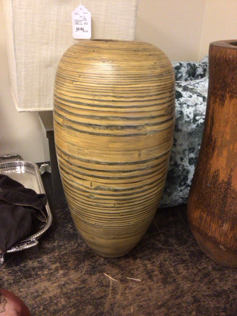 23" Wood Vase