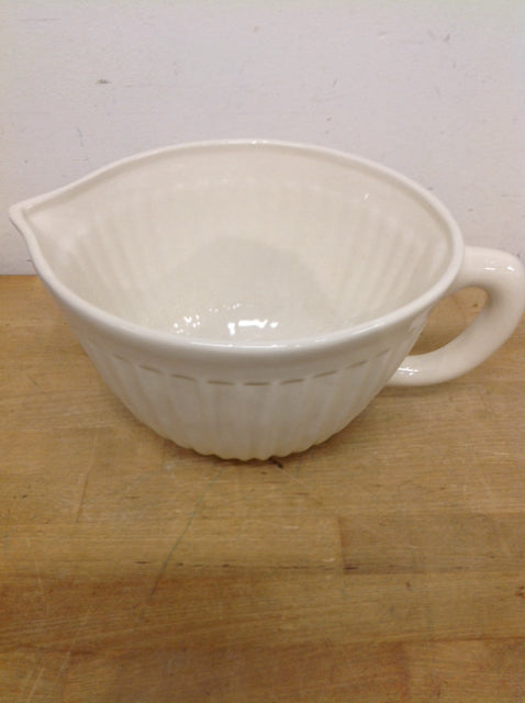 10" White Ceramic Pitcher