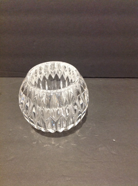 5" Cut Crystal Candle Holder