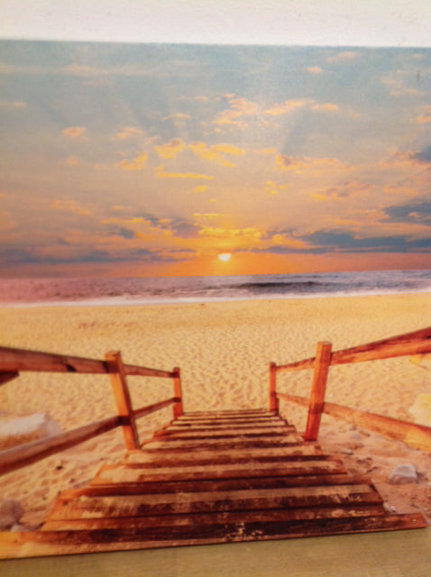 20" Sq Beach Sunrise Canvas