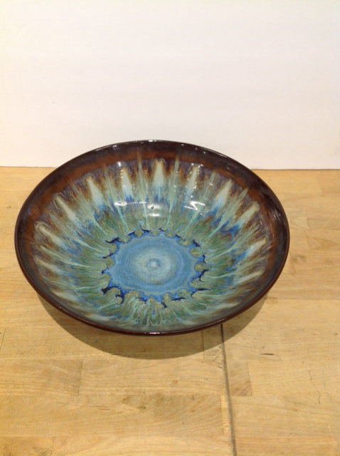 12" "Lava" Glazed Porcelain Bowl