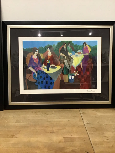 36"x29" Sq. "Morning Social" By Itzchak Tarkay Art