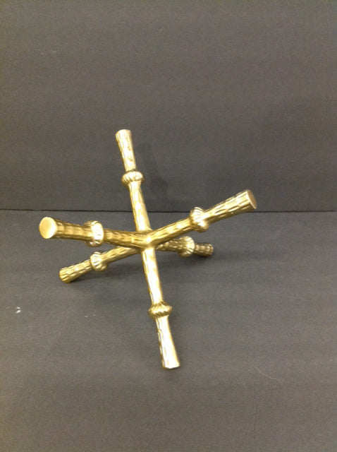 6" Gold Metal Abstract Table Decor