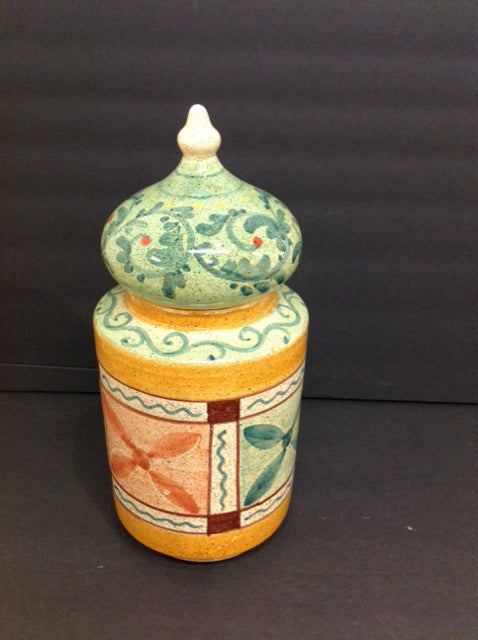 12" Horchow Medici Pottery Canister