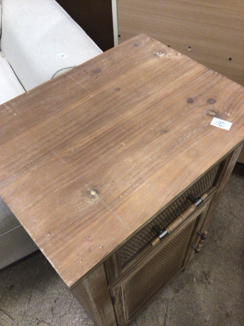 AS-IS Wood One Drawer/One Door End Table(Top Scratched)