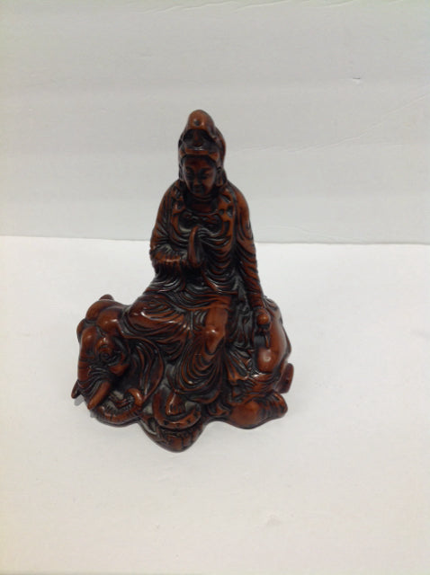 7"H Buddha Sitting on Elephant