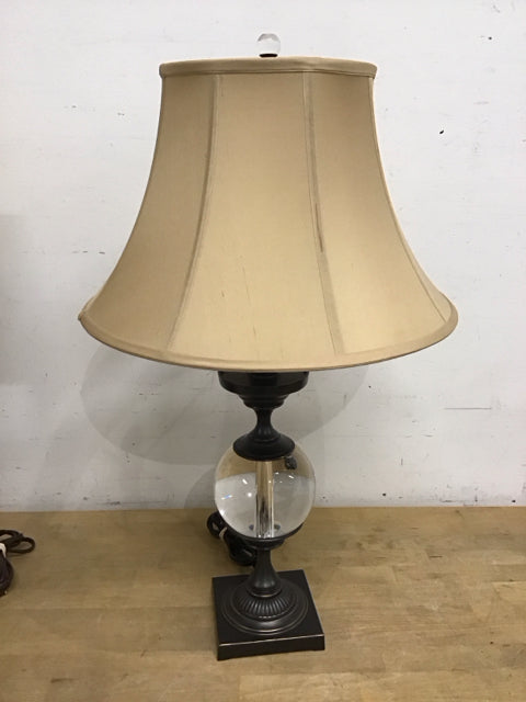 28" RH Crystal Ball Table Lamps
