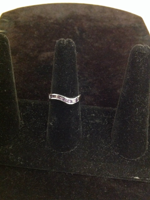 Silver Ring w/Purple Amethysts