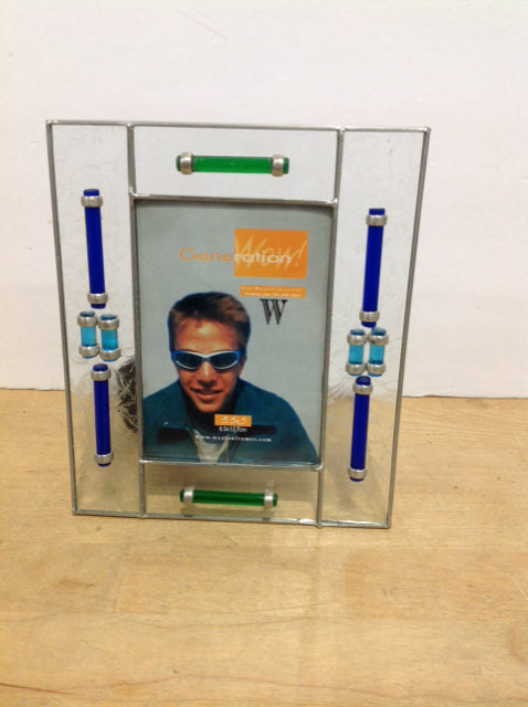 3.5"x5" Metal/Glass Frame w/Color Cylinders