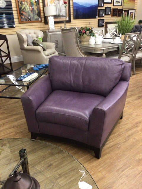 Elite Leather Co Purple Leather Chair