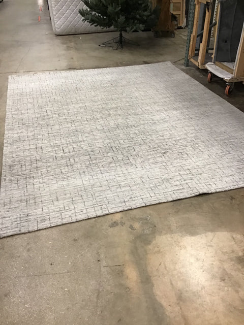 8'x10' Belfort Feizy Grey/Ivory Wool Rug