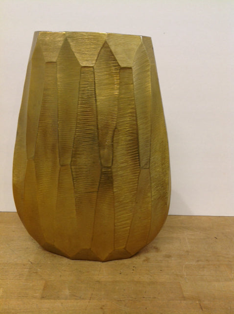 15" Gold Metal Vase