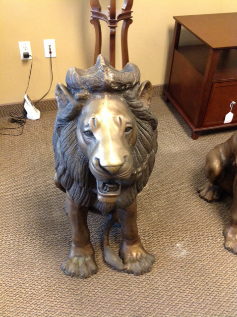 34" Brass Lion