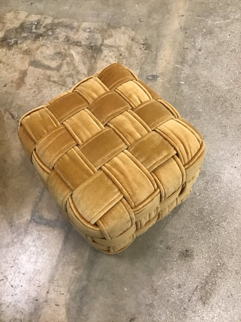 Fabric Woven Cube Ottoman