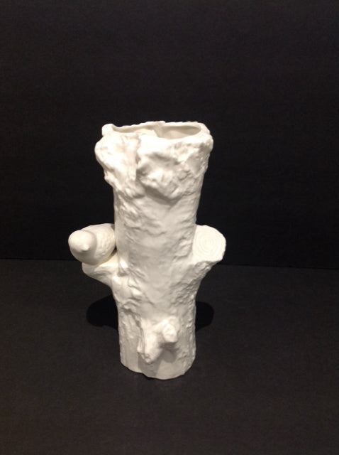 10" White Ceramic Tree w/Bird Vase