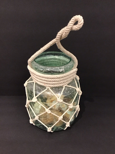 9" Netted Jar w/Sea Shells