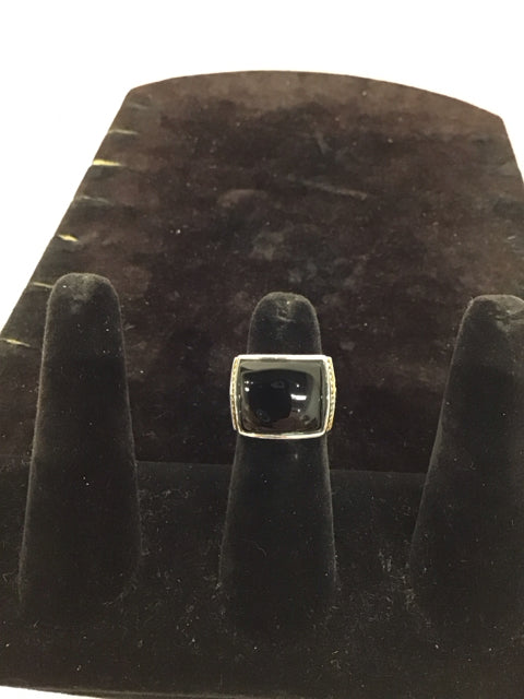Silver Ring w/Onyx Stone