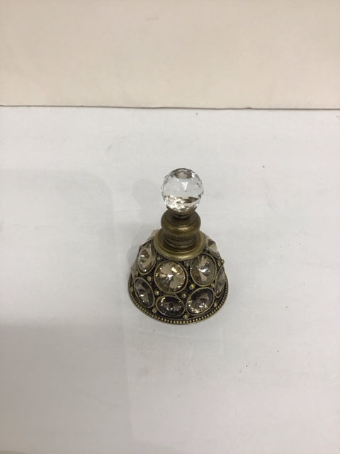 Metal Crystal Beaded Perfume Bottle