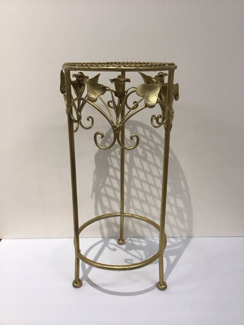 20" Gold Painted Metal Display Stand